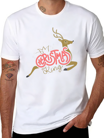 Christmas King Reindeer Graphic Tee