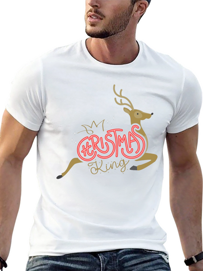 Christmas King Reindeer Graphic Tee