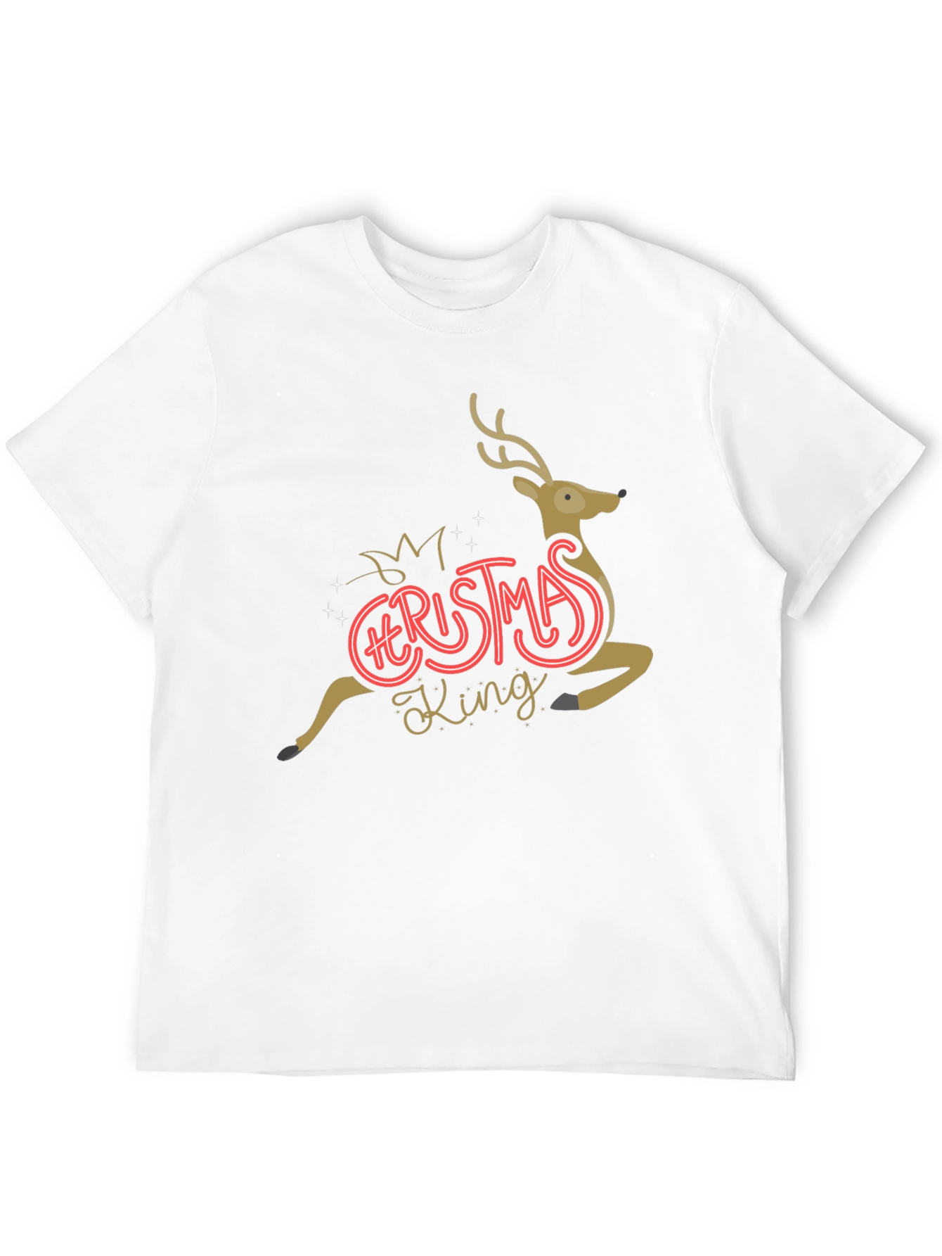 Christmas King Reindeer Graphic Tee