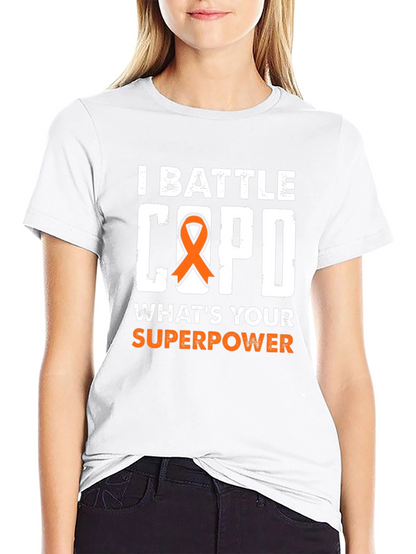 I Battle COPD T-Shirt: Superpower Awareness Tee