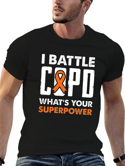 I Battle COPD T-Shirt: Superpower Awareness Tee