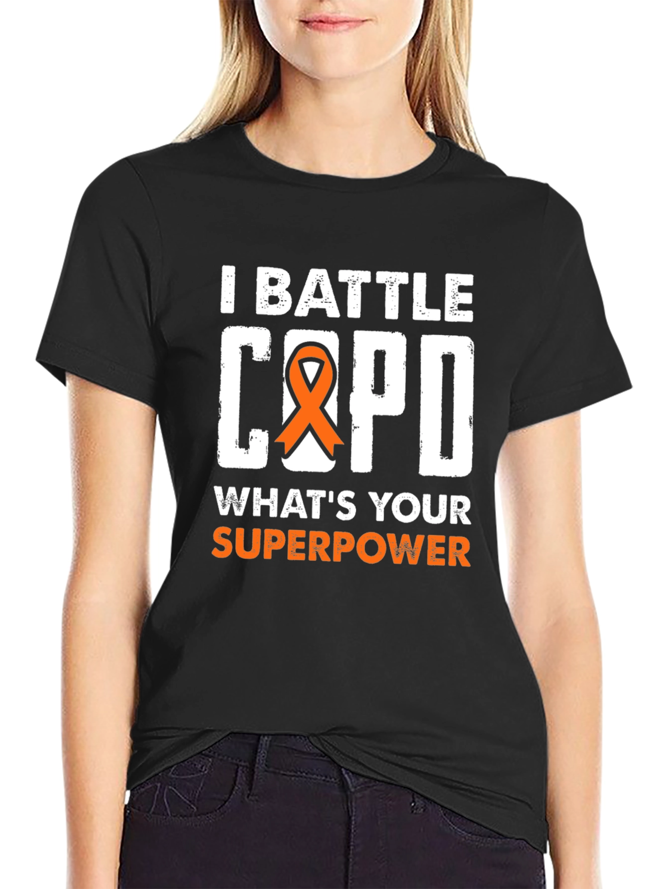 I Battle COPD T-Shirt: Superpower Awareness Tee