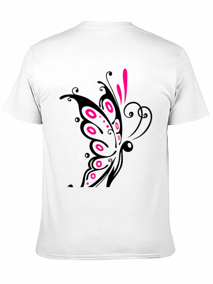 Black T-Shirt with Butterfly Design