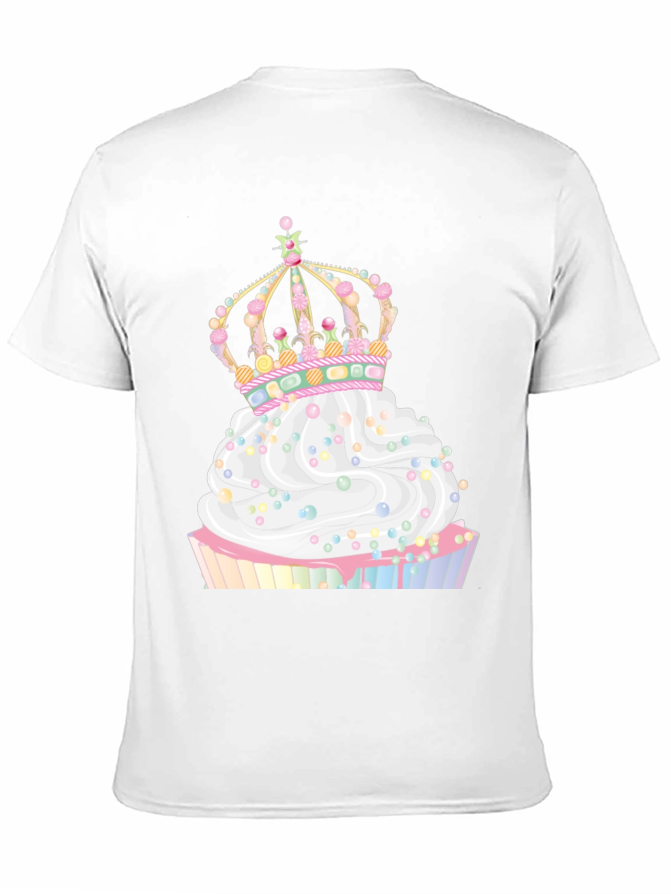 Cupcake Crown Graphic Tee - Whimsical Style