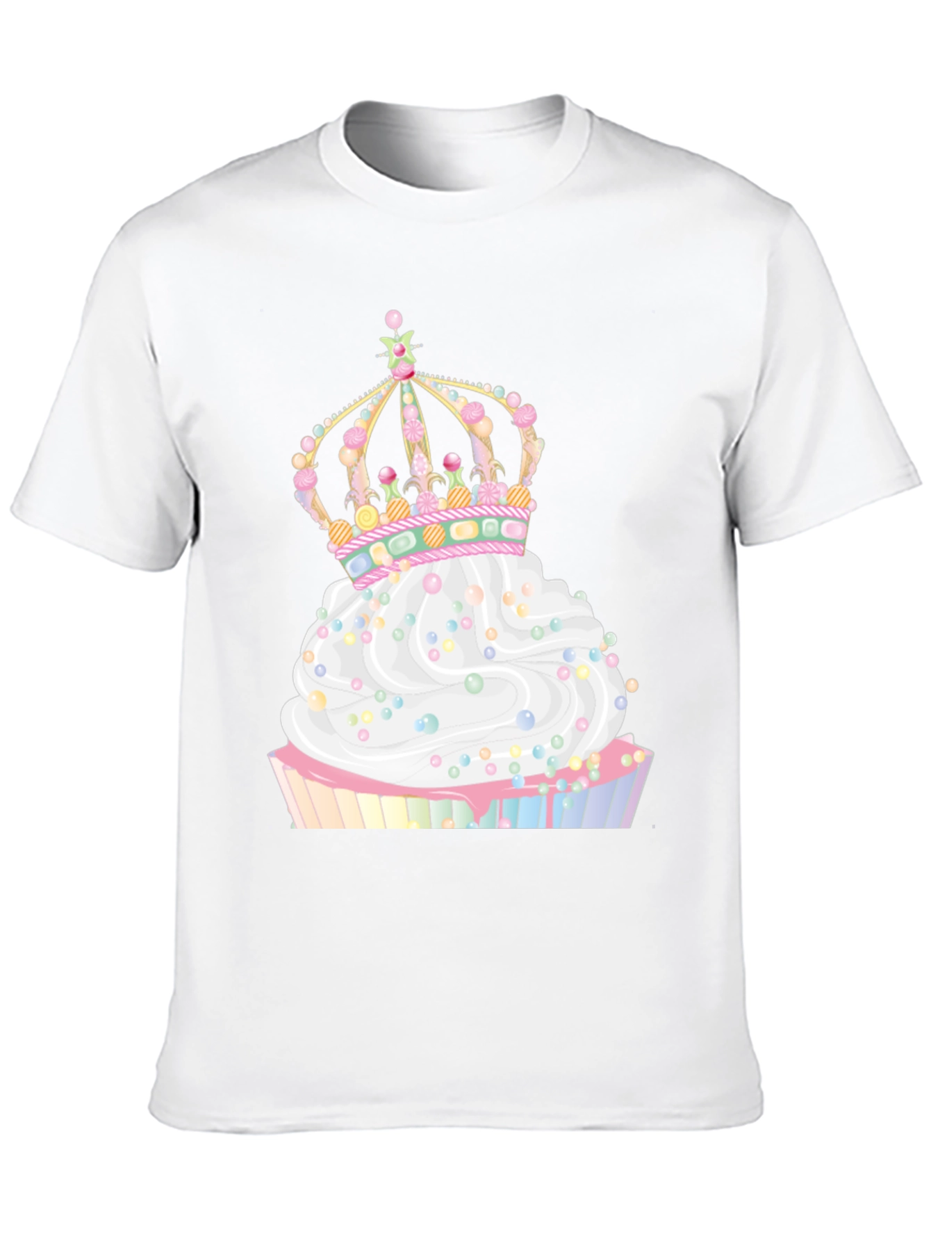 Cupcake Crown Graphic Tee - Whimsical Style
