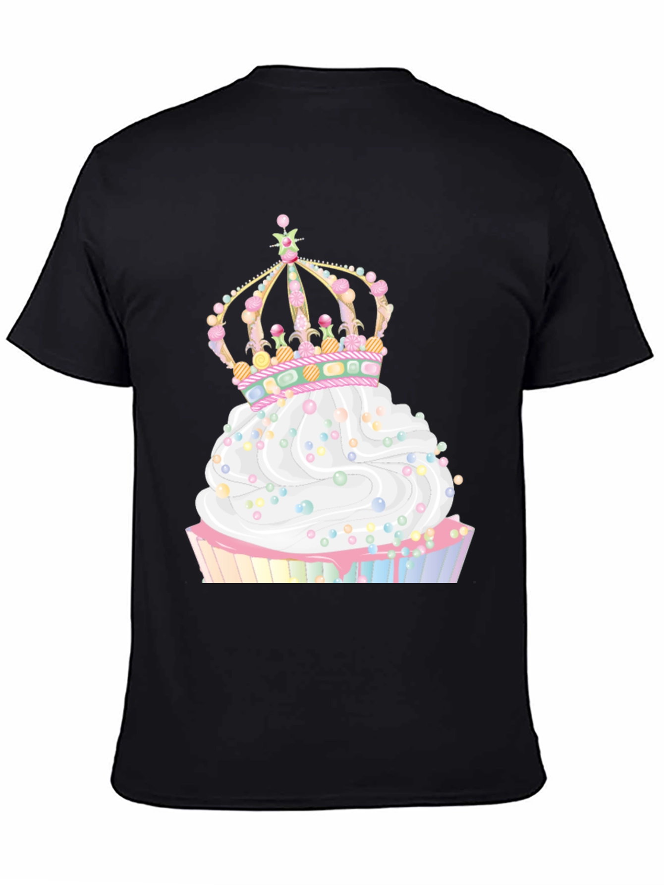 Cupcake Crown Graphic Tee - Whimsical Style
