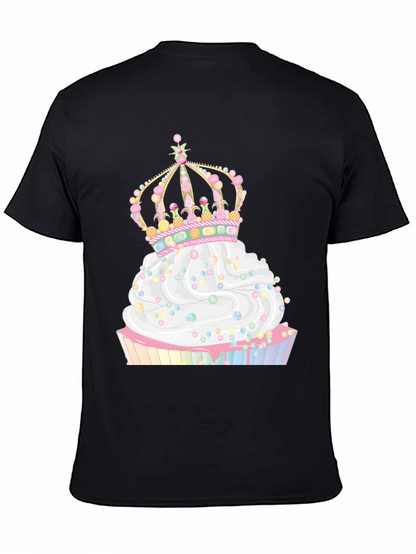 Cupcake Crown Graphic Tee - Whimsical Style
