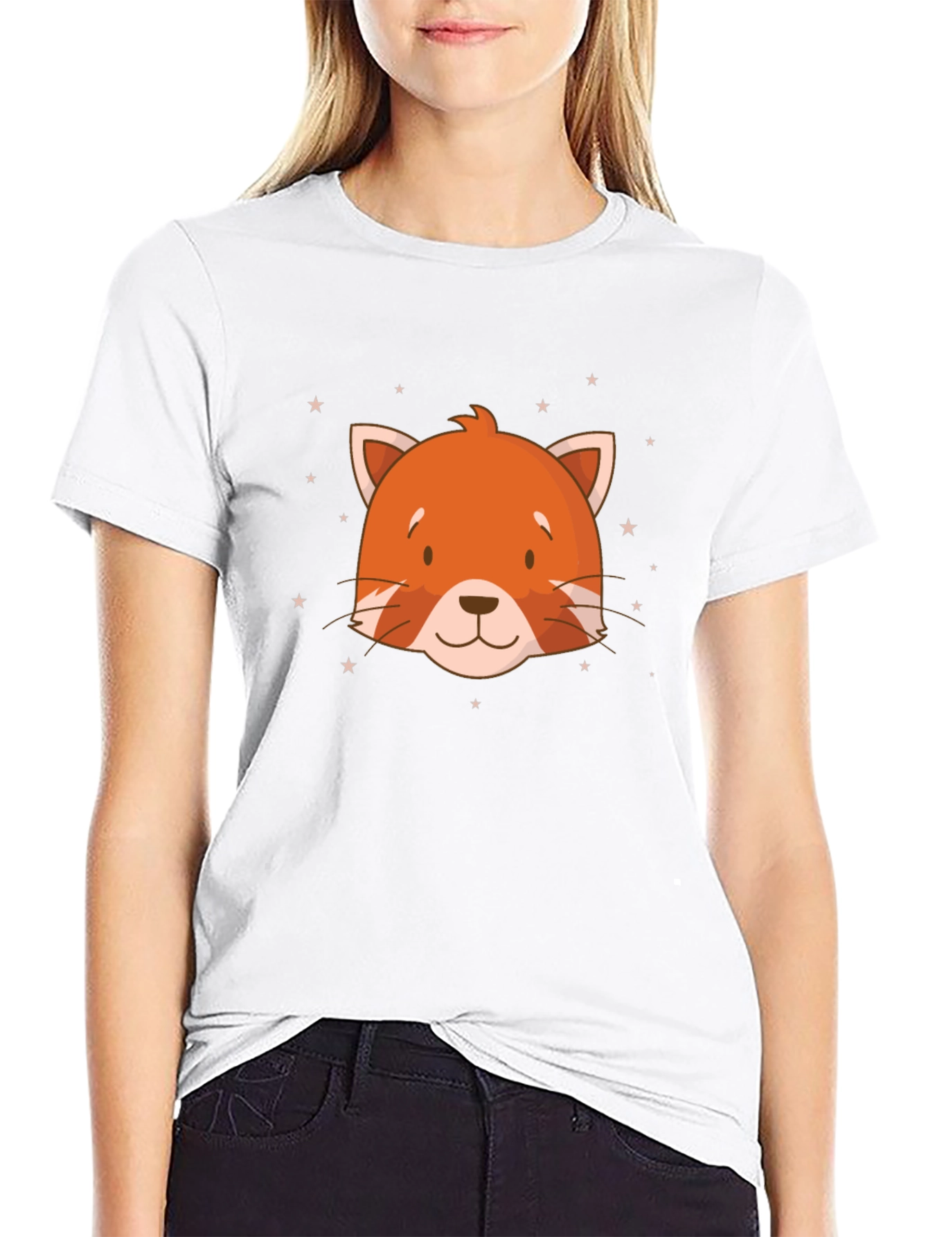 Cute Red Panda Head Graphic T-Shirt