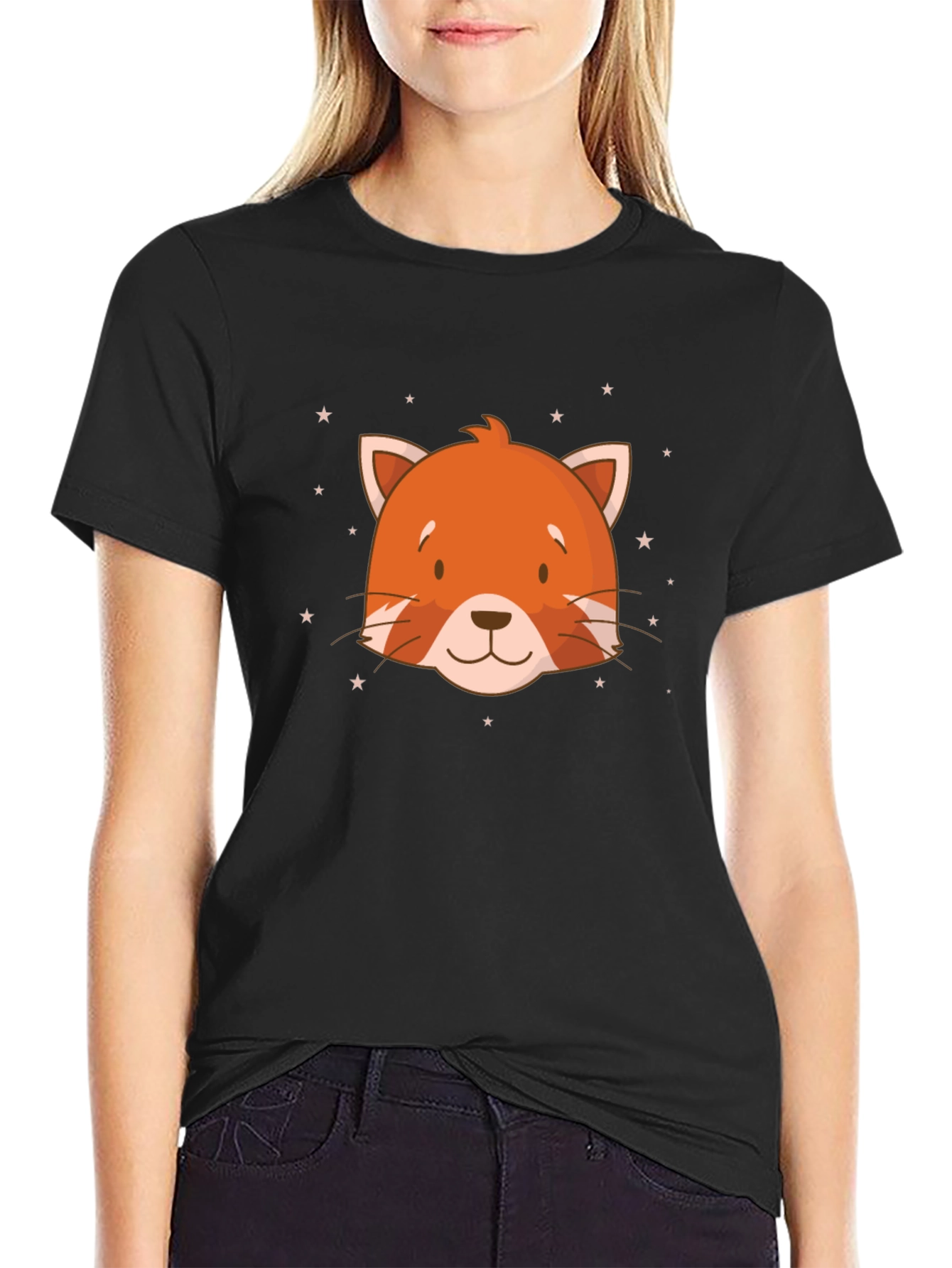 Cute Red Panda Head Graphic T-Shirt
