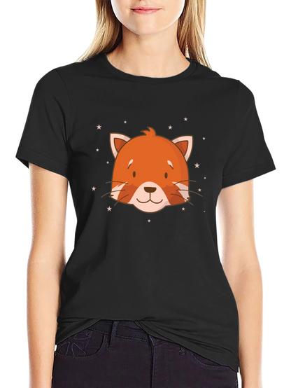 Cute Red Panda Head Graphic T-Shirt