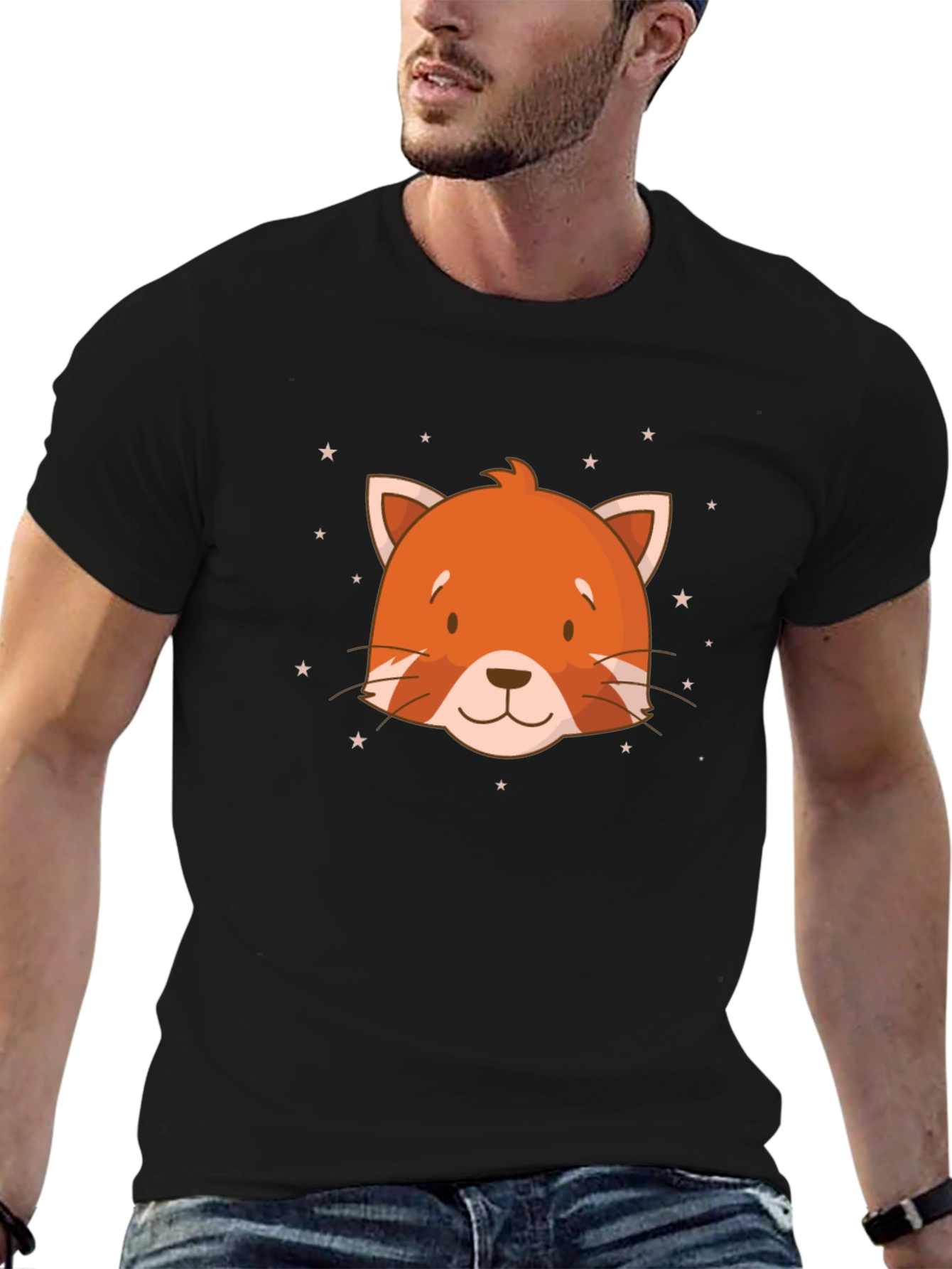 Cute Red Panda Head Graphic T-Shirt