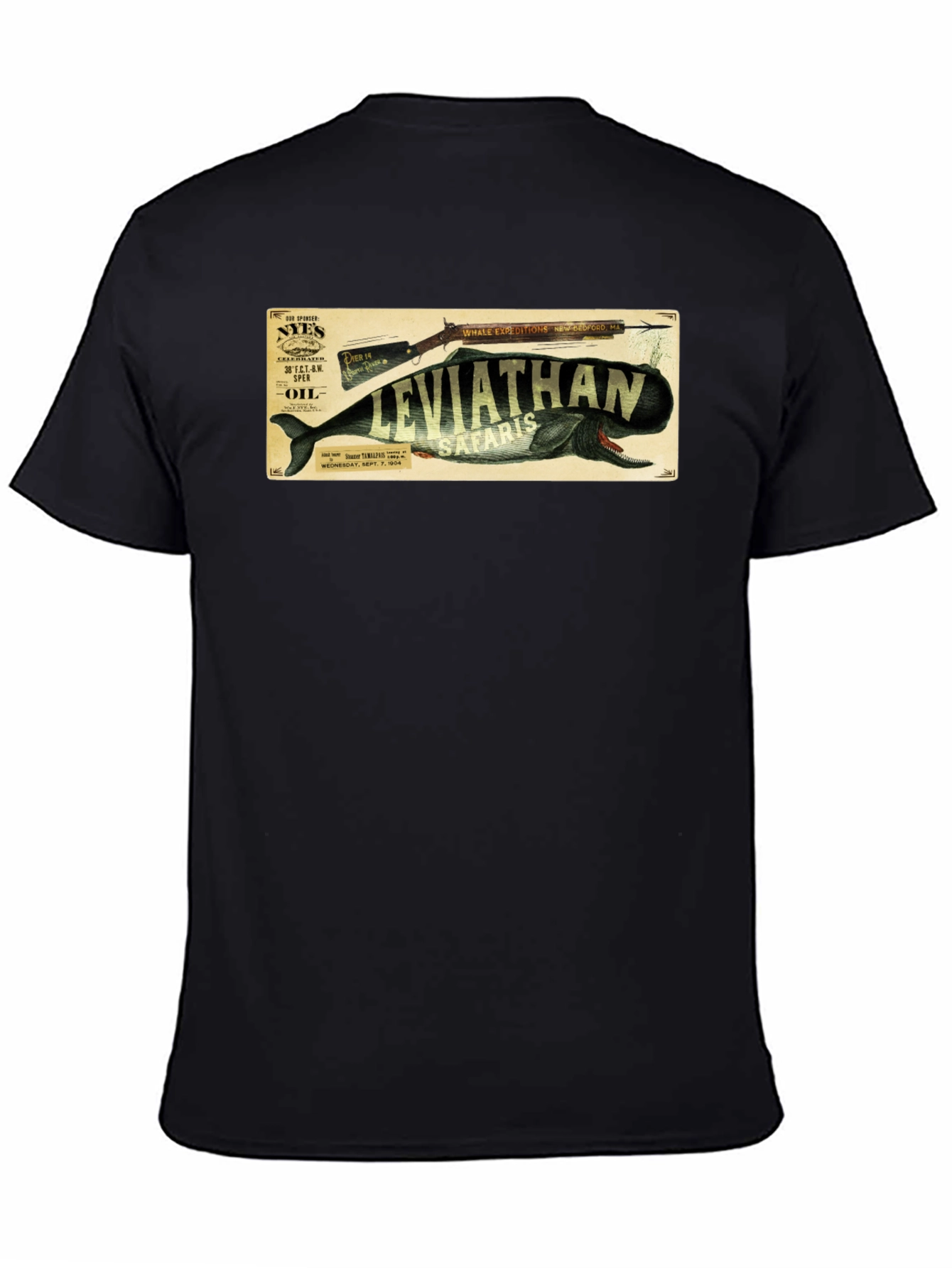 Leviathan Safaris Whale Graphic Black T-Shirt