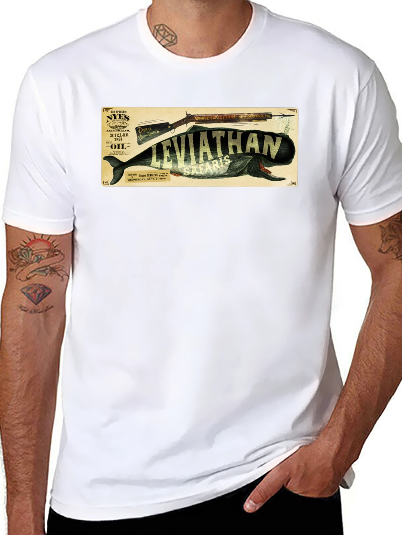 Leviathan Safaris Whale Graphic Black T-Shirt