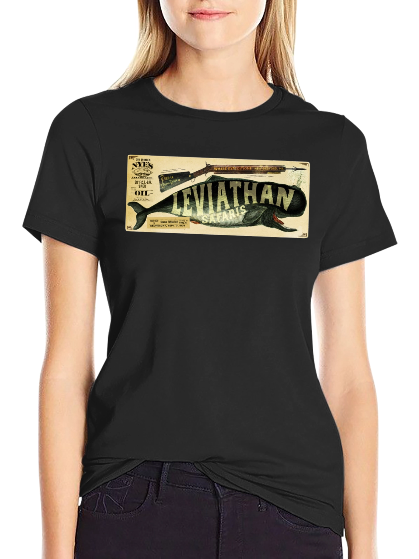 Leviathan Safaris Whale Graphic Black T-Shirt