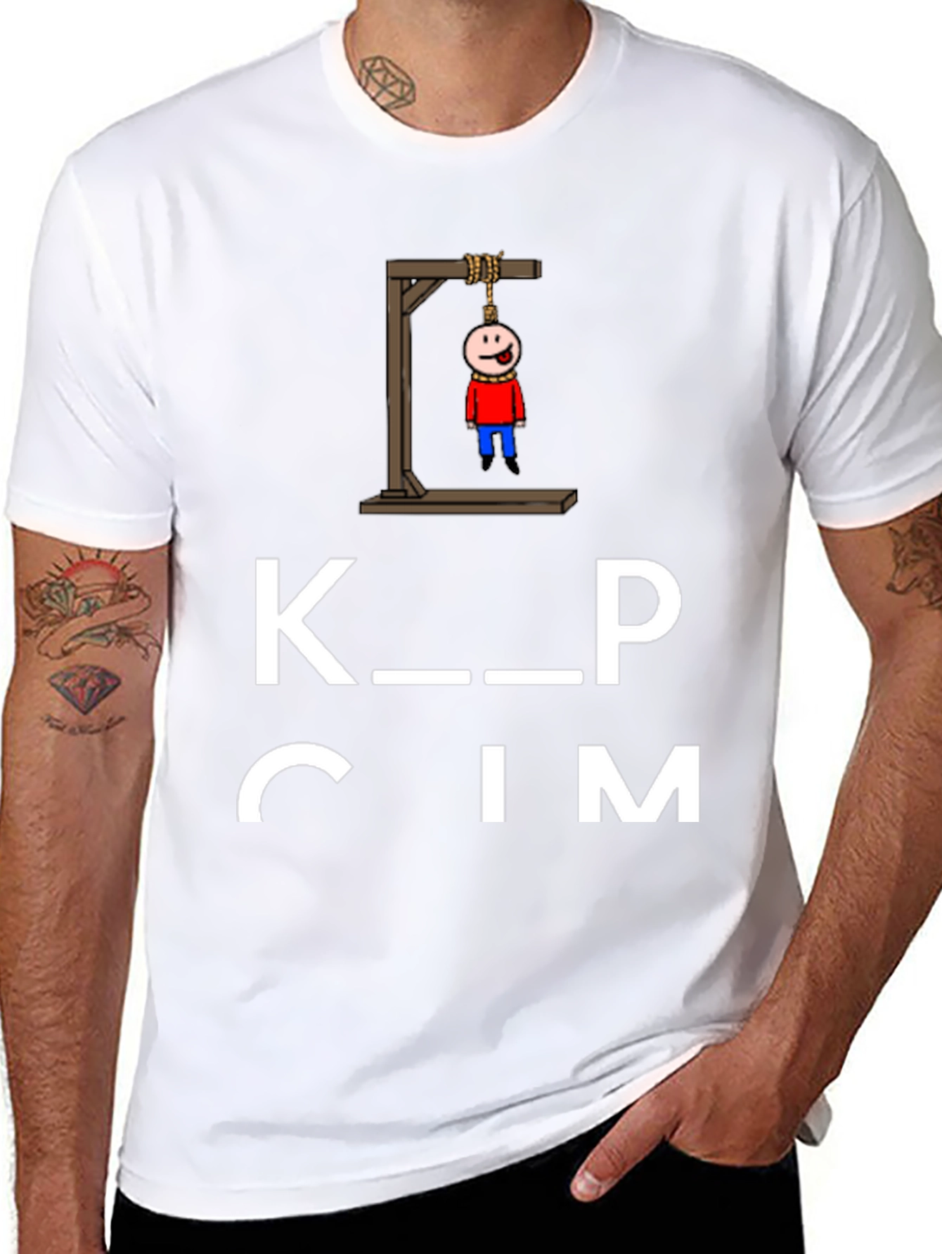 Keep Calm Funny Humor Graphic Black T-Shirt