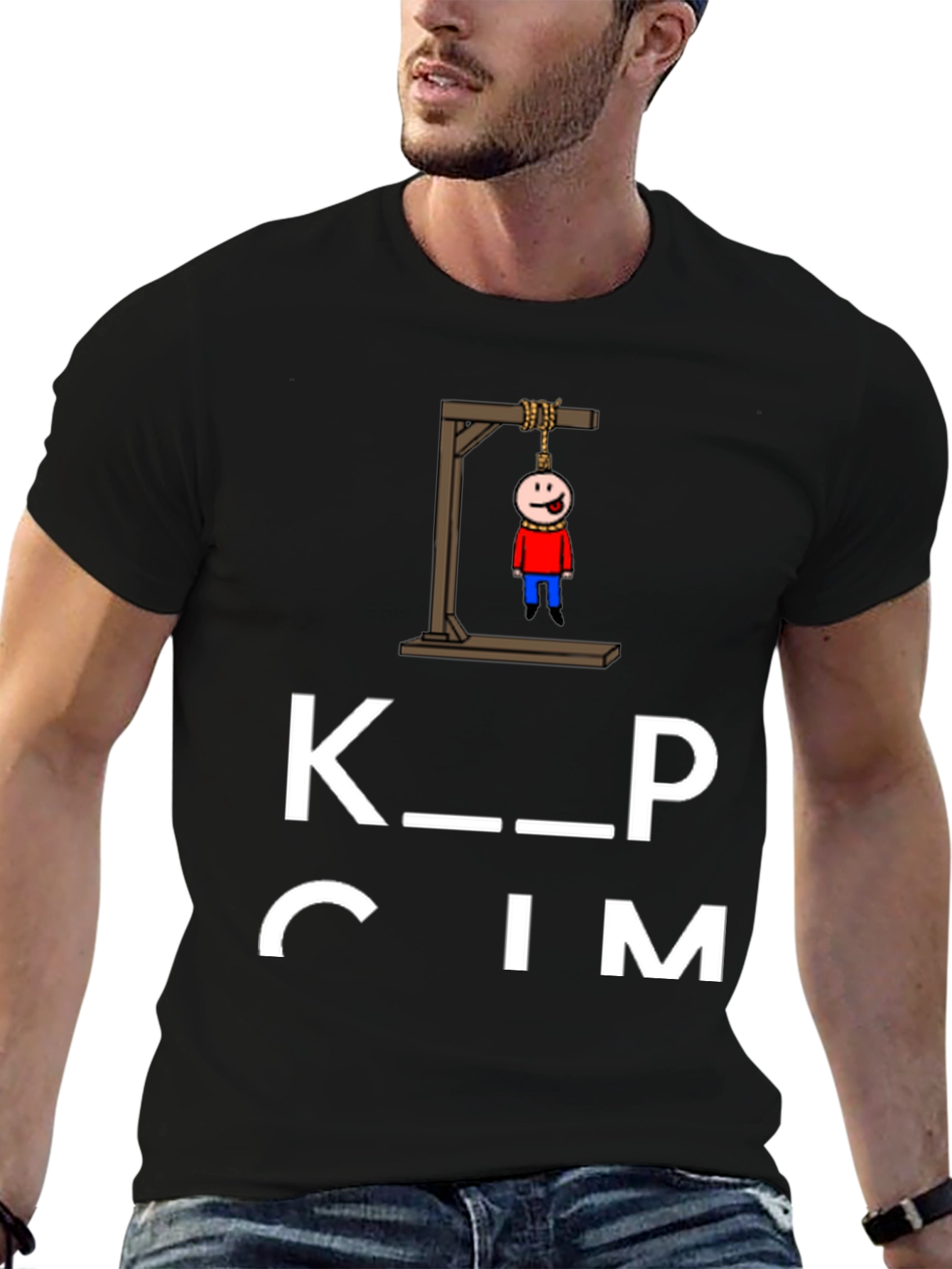 Keep Calm Funny Humor Graphic Black T-Shirt