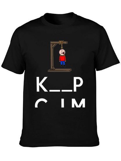 Keep Calm Funny Humor Graphic Black T-Shirt