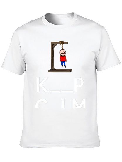 Keep Calm Funny Humor Graphic Black T-Shirt