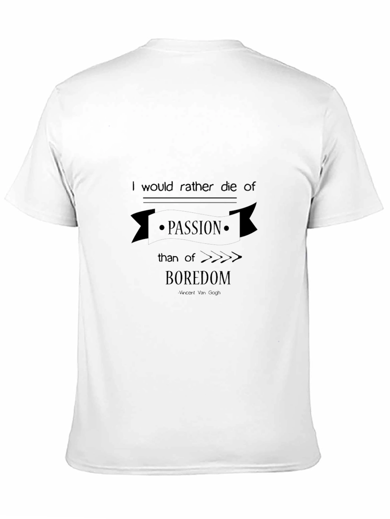 Die of Passion T-Shirt - Black Crew Neck