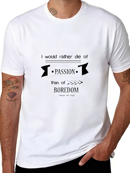Die of Passion T-Shirt - Black Crew Neck