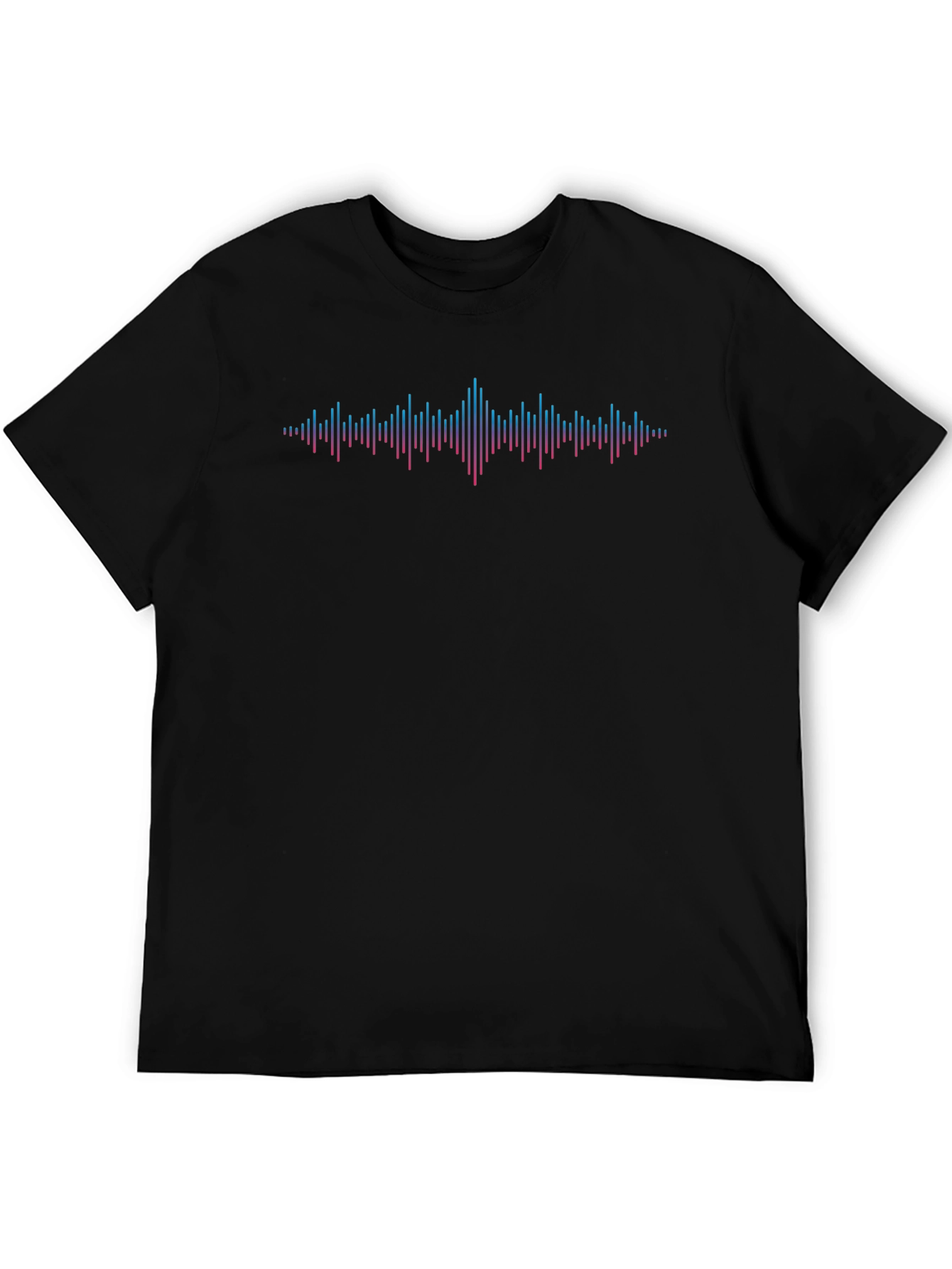 Sound Wave Graphic Black T-Shirt
