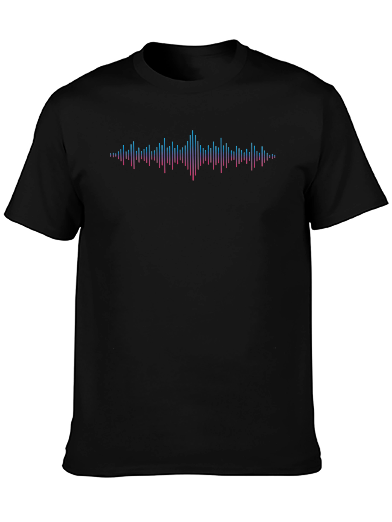 Sound Wave Graphic Black T-Shirt