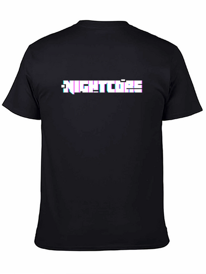 Nightcore Glitch Text Black T-Shirt