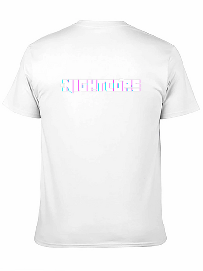 Nightcore Glitch Text Black T-Shirt