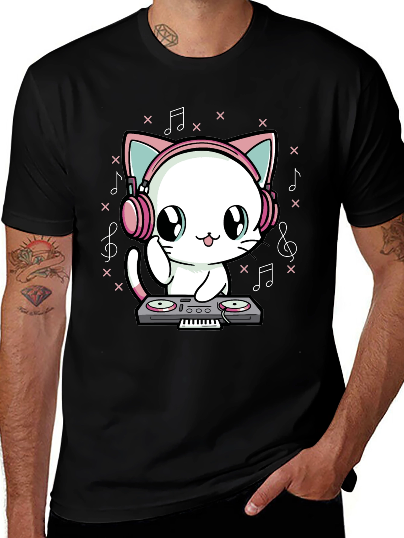 DJ Cat T-Shirt - Cute Music Lover Tee