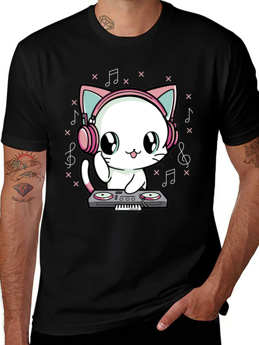 DJ Cat T-Shirt - Cute Music Lover Tee