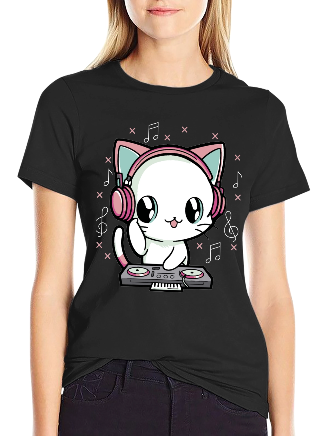 DJ Cat T-Shirt - Cute Music Lover Tee