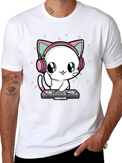 DJ Cat T-Shirt - Cute Music Lover Tee