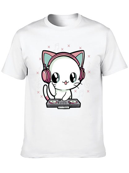 DJ Cat T-Shirt - Cute Music Lover Tee