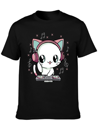 DJ Cat T-Shirt - Cute Music Lover Tee
