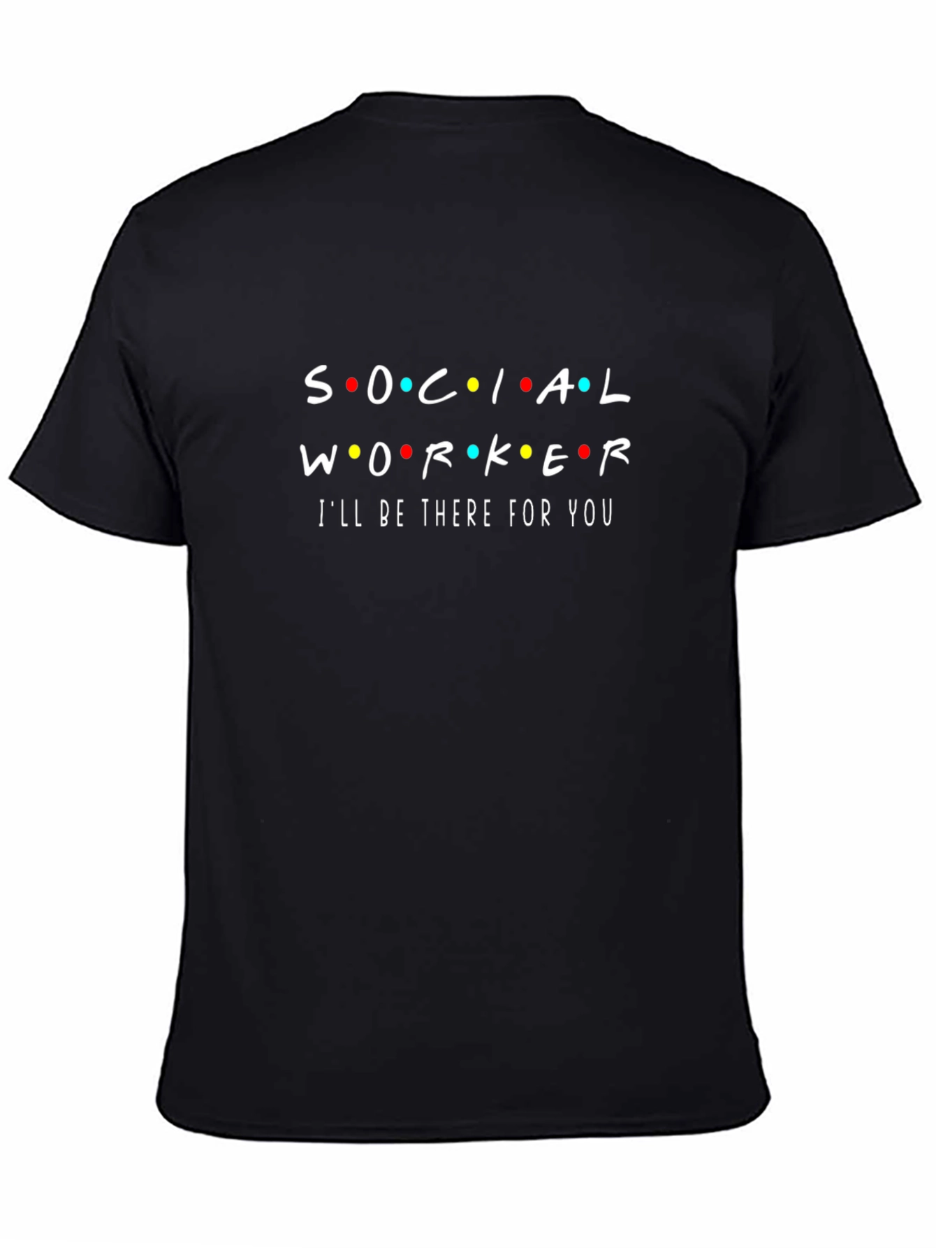 Social Worker Friends Inspired Black T-Shirt