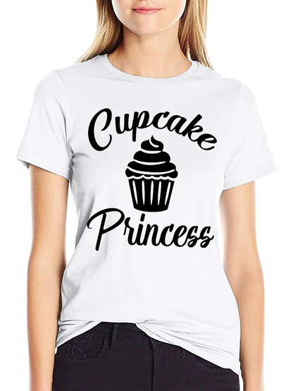 Cupcake Princess Black Graphic T-Shirt