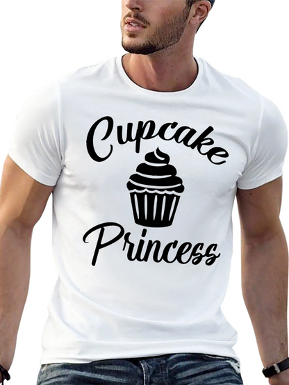 Cupcake Princess Black Graphic T-Shirt