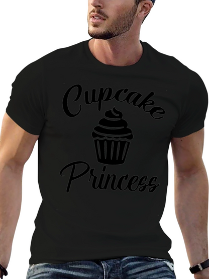 Cupcake Princess Black Graphic T-Shirt