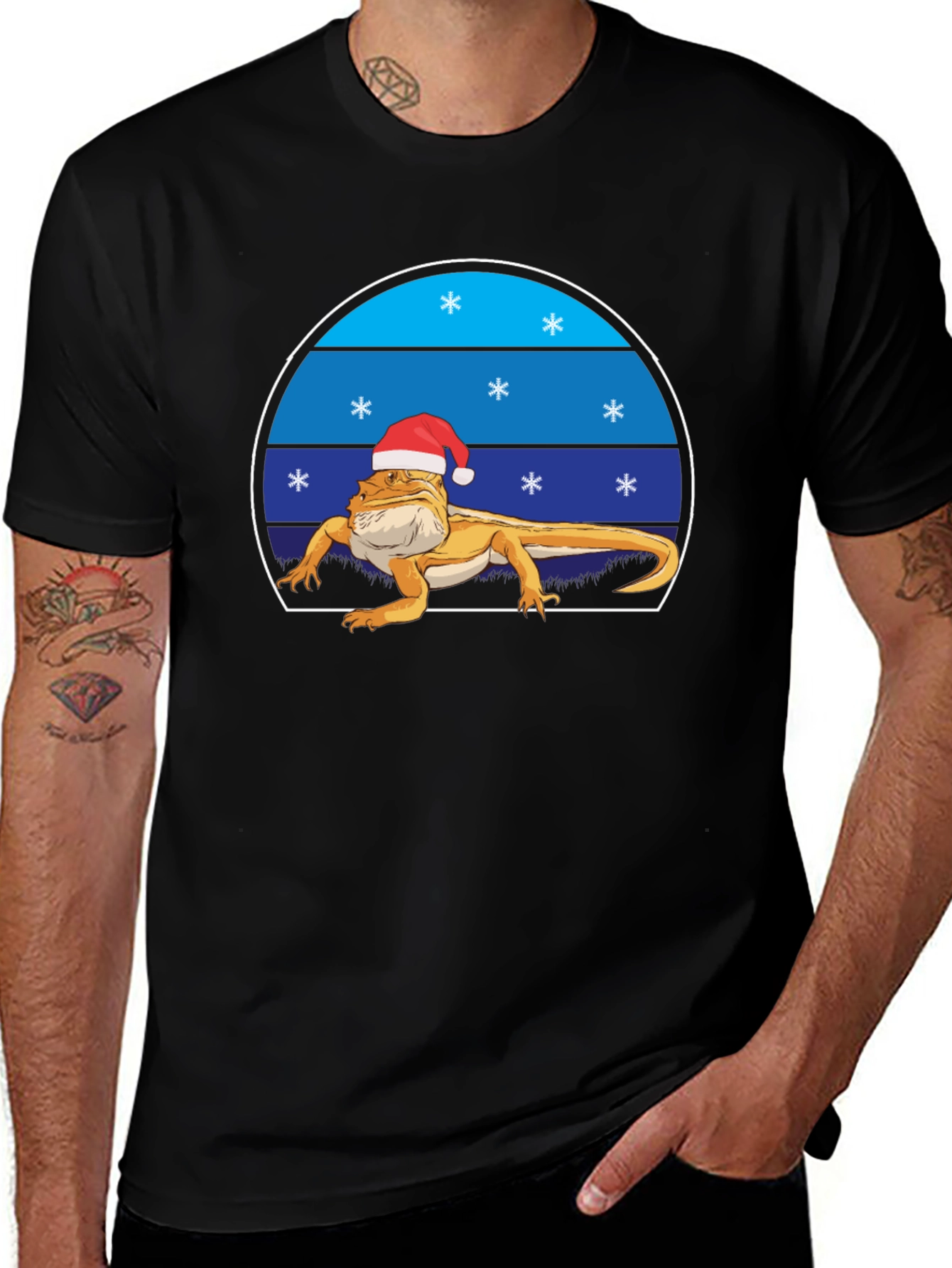 Festive Bearded Dragon Christmas T-Shirt