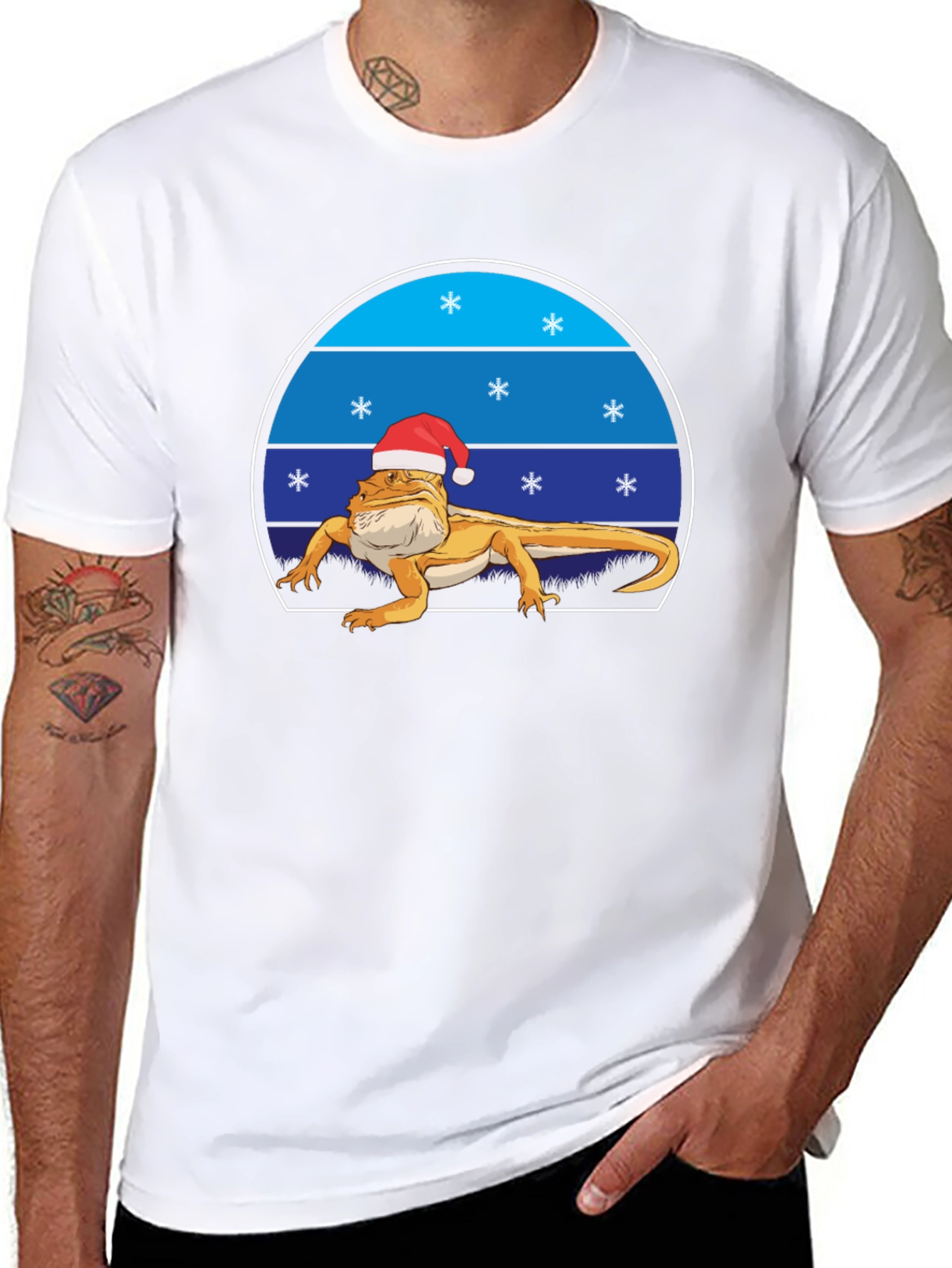 Festive Bearded Dragon Christmas T-Shirt