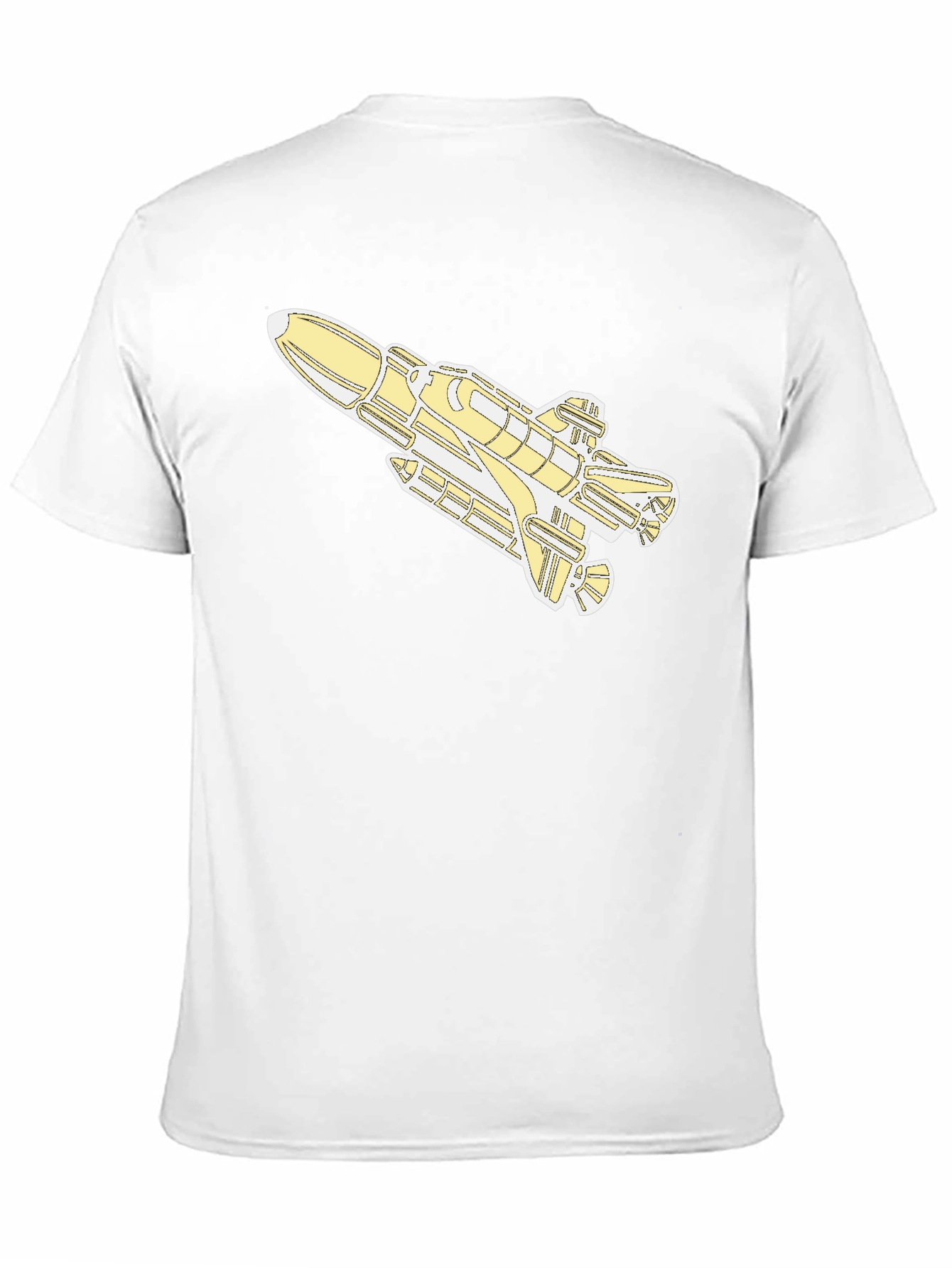 Space Shuttle Graphic Tee - Black Cotton T-Shirt