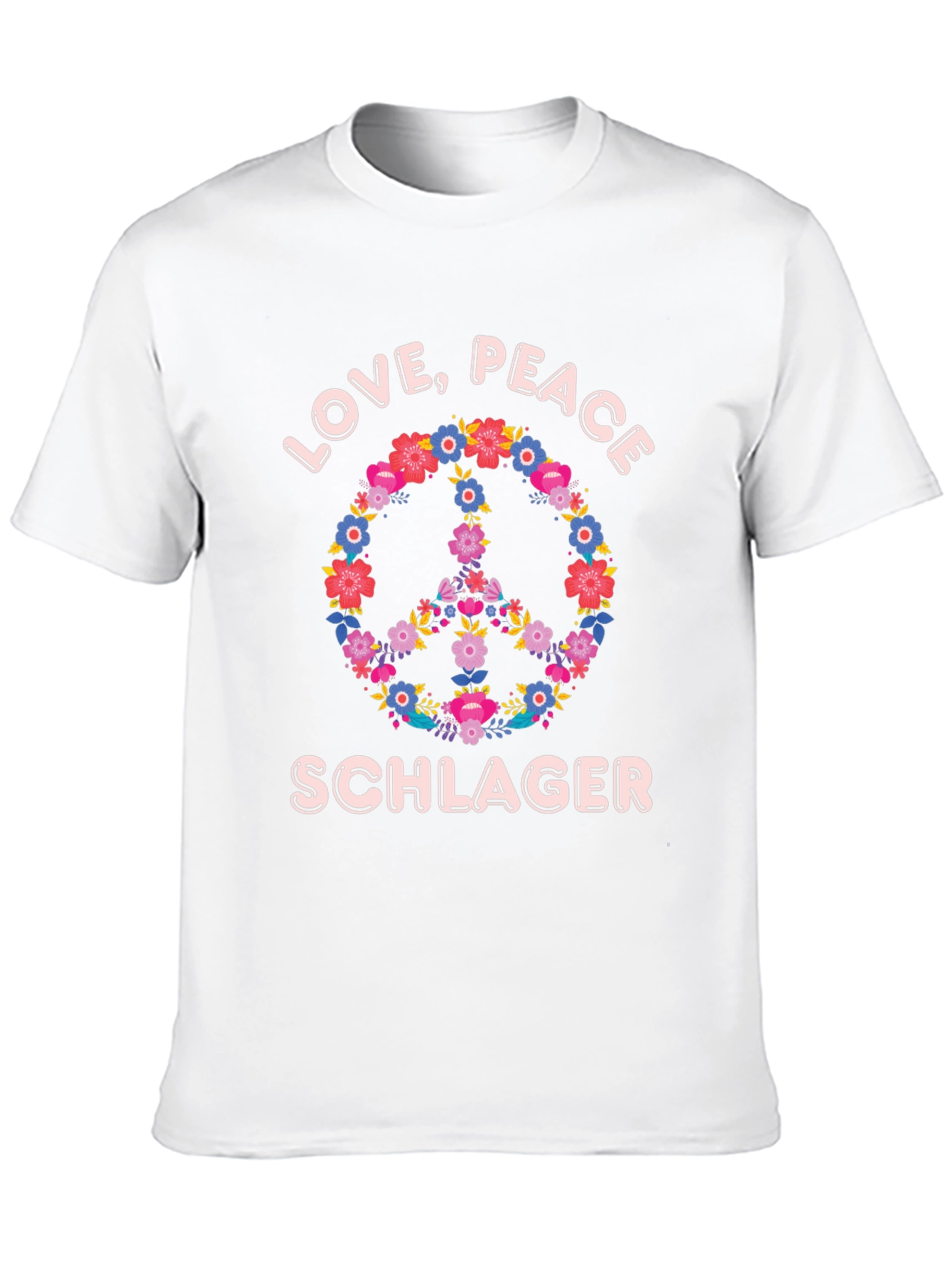 Love Peace Schlager Floral T-Shirt