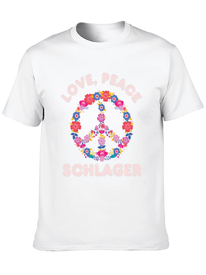 Love Peace Schlager Floral T-Shirt