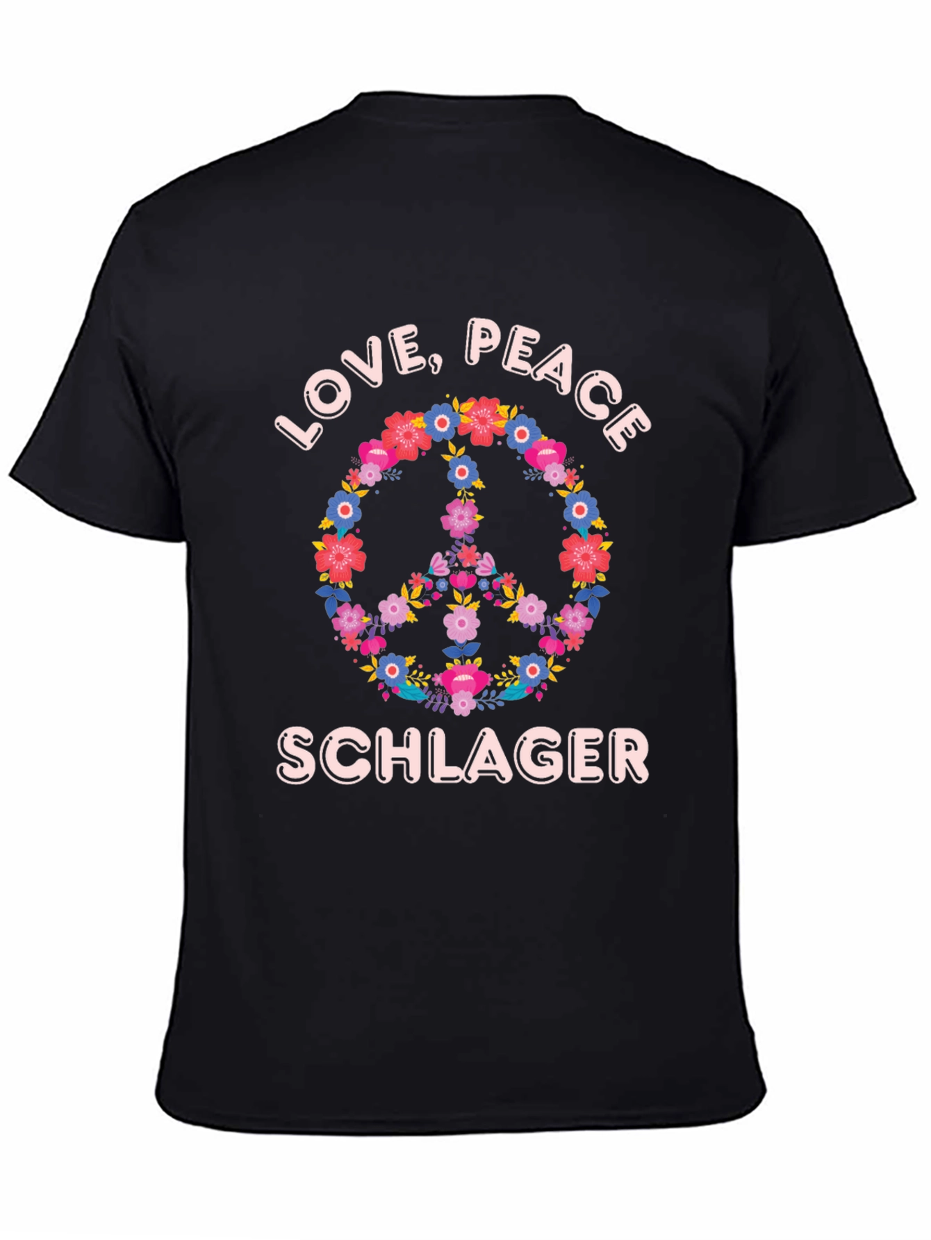 Love Peace Schlager Floral T-Shirt