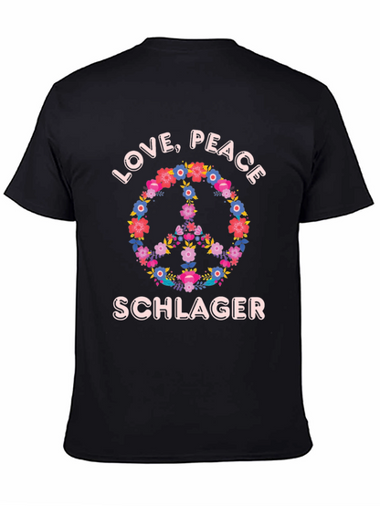 Love Peace Schlager Floral T-Shirt