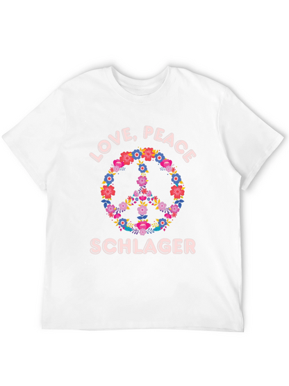 Love Peace Schlager Floral T-Shirt