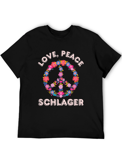 Love Peace Schlager Floral T-Shirt