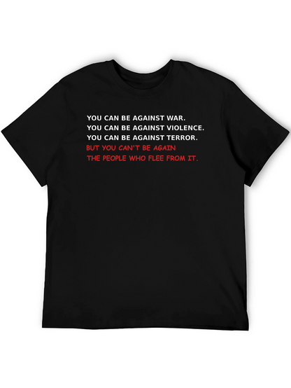 Against War T-Shirt - Black Cotton Tee