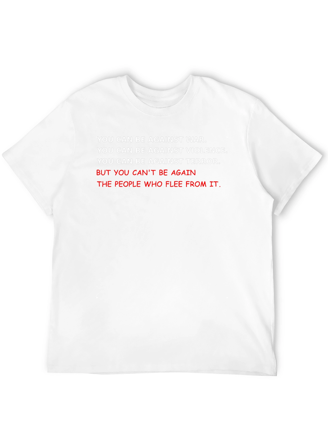 Against War T-Shirt - Black Cotton Tee