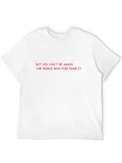 Against War T-Shirt - Black Cotton Tee